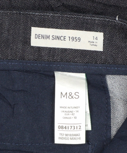Marks and Spencer Women’s Blue Denim Bermuda Shorts Size 14