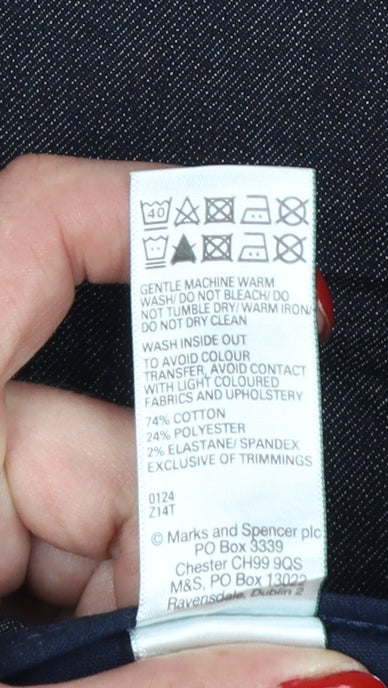 Marks and Spencer Women’s Blue Denim Bermuda Shorts Size 14