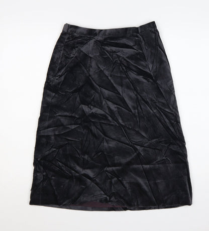 House of Fraser Women’s Black Velvet Midi Pencil Skirt Size 14