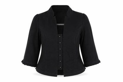 Marks & Spencer Women’s Black Cotton Jacket Size 18 Classic Style