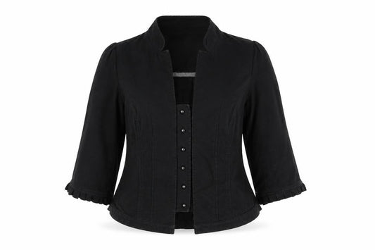 Marks and Spencer Women’s Black Cotton Jacket Size 18 Classic Style