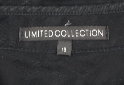 Marks and Spencer Women’s Black Cotton Jacket Size 18 Classic Style