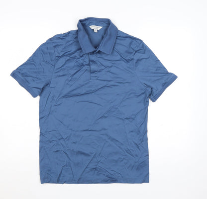 Marks and Spencer Autograph Men's Blue Supima Cotton Polo Shirt M