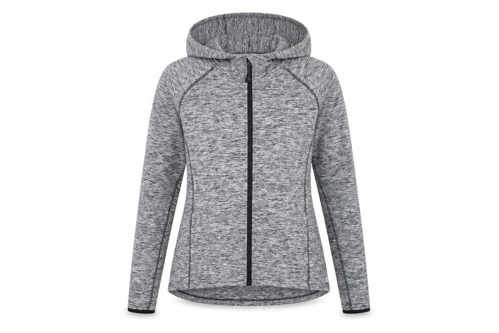 Marks and Spencer Womens Grey Marl Full Zip Hoodie Size 20
