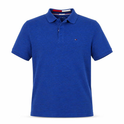 Tommy Jeans Men's Blue Short Sleeve Polo Shirt Size L Cotton Blend