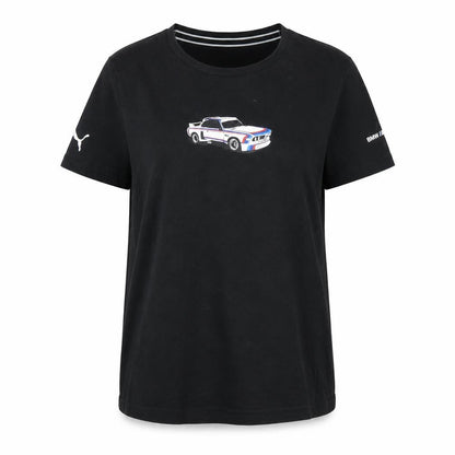 Front view of Puma BMW Motorsport Women's Black XL Crew Neck T-Shirt