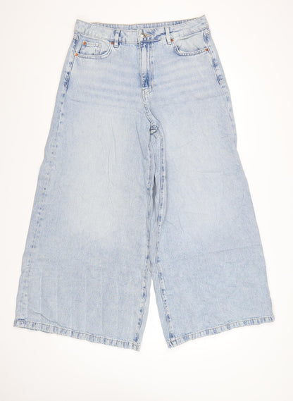 Marks and Spencer Women’s Blue Wide-Leg Jeans Size 14