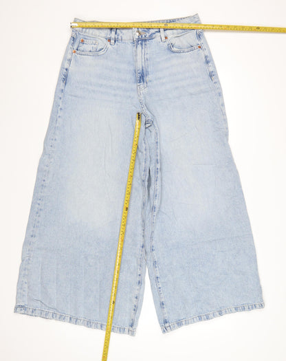 Marks and Spencer Women’s Blue Wide-Leg Jeans Size 14
