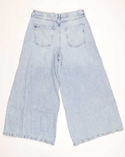 Marks and Spencer Women’s Blue Wide-Leg Jeans Size 14