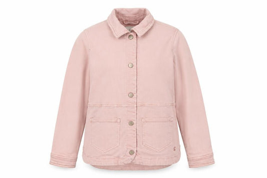 Joules Women Pink Cotton Mid-Length Casual Jacket UK 8
