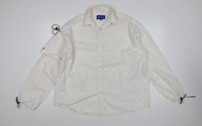 ADER Men White Cotton Button-Up Long Sleeve Casual Shirt One Size