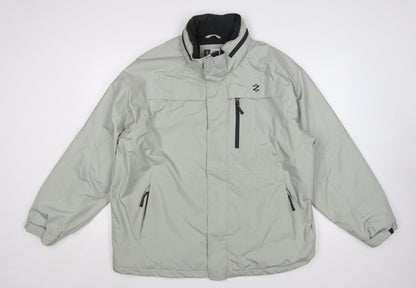 IZOD Men’s Grey XL Puffer Jacket Windproof Water Resistant