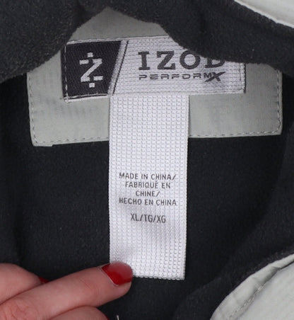 IZOD Men’s Grey XL Puffer Jacket Windproof Water Resistant