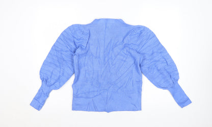 Marks and Spencer Women's Blue Puff Sleeve Cardigan Size 10