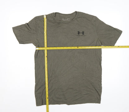 Under Armour Men's Green HeatGear Loose Fit Crew Neck T-Shirt Size M