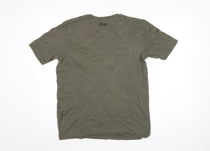 Under Armour Men's Green HeatGear Loose Fit Crew Neck T-Shirt Size M