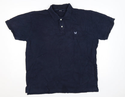 Crew Clothing Co. Men’s Blue 2XL Cotton Short Sleeve Polo Shirt