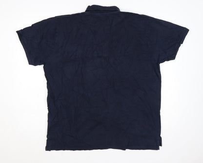 Crew Clothing Co. Men’s Blue 2XL Cotton Short Sleeve Polo Shirt