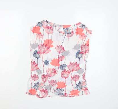 White Stuff Women’s Multicoloured Floral Sleeveless Blouse UK 10