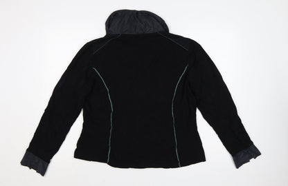 Biba Women's Black Cowl Neck Embroidered Tunic Blouse Size 20