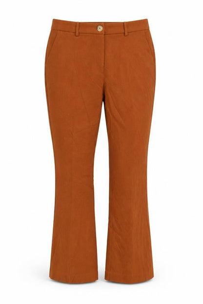 Marks & Spencer Women’s Brown Slim Flared Trousers Size 12 Long