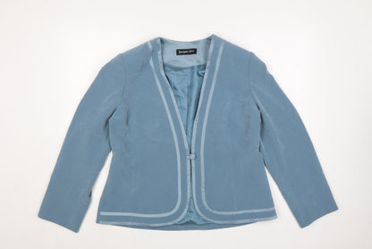 Jacques Vert Women's Blue Size 16 Shawl Lapel Blazer Jacket