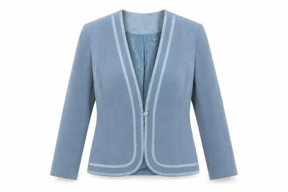 Jacques Vert Women's Blue Size 16 Shawl Lapel Blazer Jacket