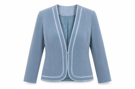 Jacques Vert Women's Blue Size 16 Shawl Lapel Blazer Jacket