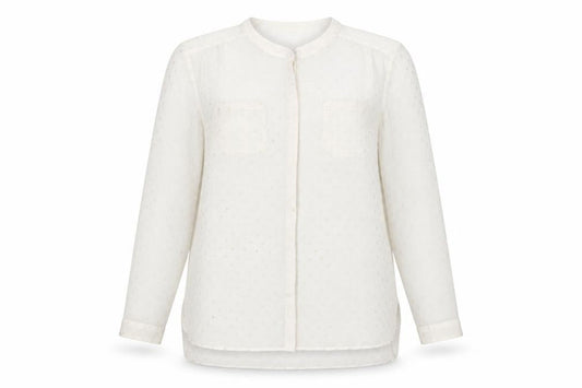 Marks & Spencer Women Ivory Long Sleeve Polka Dot Blouse UK 14