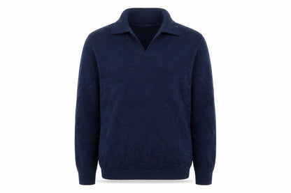 ASOS DESIGN Men’s Blue Cotton Collared Pullover Jumper Size S