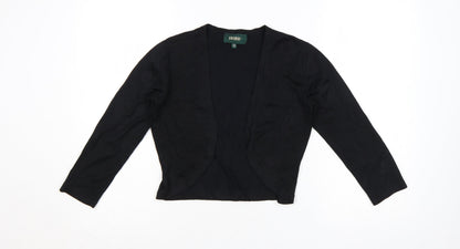 Hobbs Womens Black Silk Blend V-Neck Cardigan Size 10