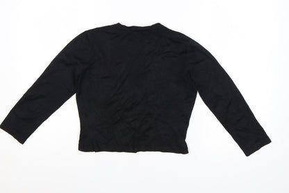 Hobbs Womens Black Silk Blend V-Neck Cardigan Size 10
