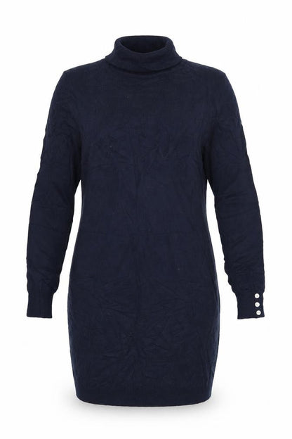 Next Women Black Size 12 Knit Bodycon Roll Neck Long Sleeve Dress