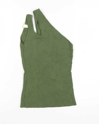 Next Women’s Green One Shoulder Knit Tank Top XS