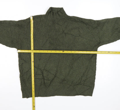 Next Women’s Green Mock Neck Ribbed Knit Jumper S