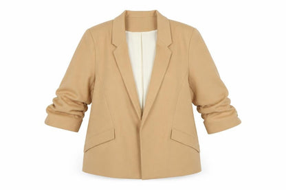 River Island Women Beige Size 14 Regular Fit Tailored Blazer Jacket