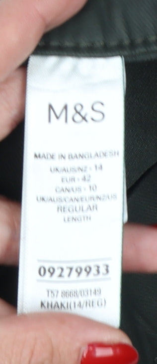 Marks and Spencer Women’s Khaki Green Size 14 Ankle Leggings