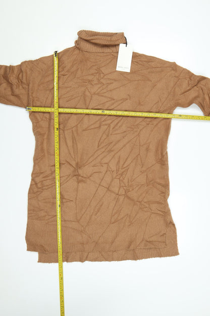 Brave Soul Women’s Brown Roll Neck Tunic Knit Jumper Size 10
