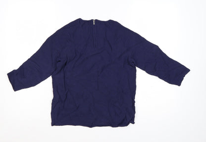 Autograph Women’s Blue 3/4 Sleeve Crew Neck Pullover Jumper Size 8