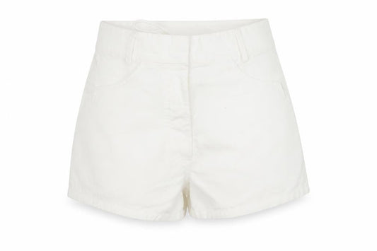 Marks and Spencer Women's White Chino Lace-Up Shorts Size S