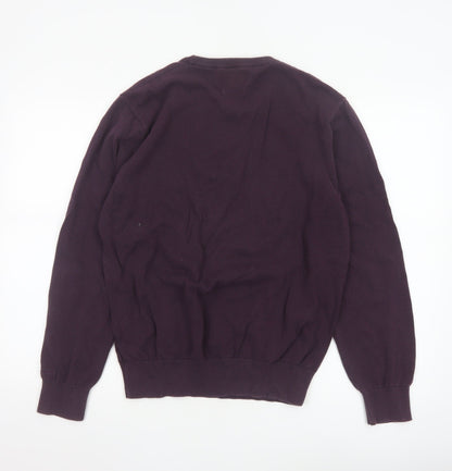 Ben Sherman Men's Purple Cotton Crew Neck Jumper XL