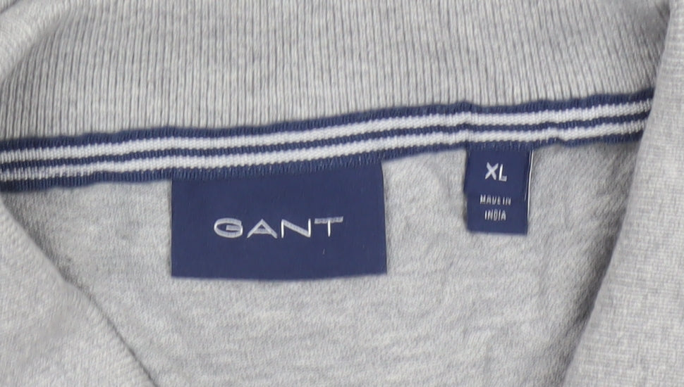 GANT Men's Grey XL Classic Cotton Short Sleeve Polo Shirt