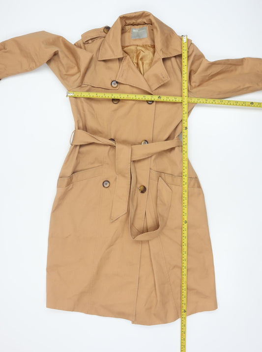 ASOS Women’s Beige Trench Coat Size 8 Belted Classic Mid-Length