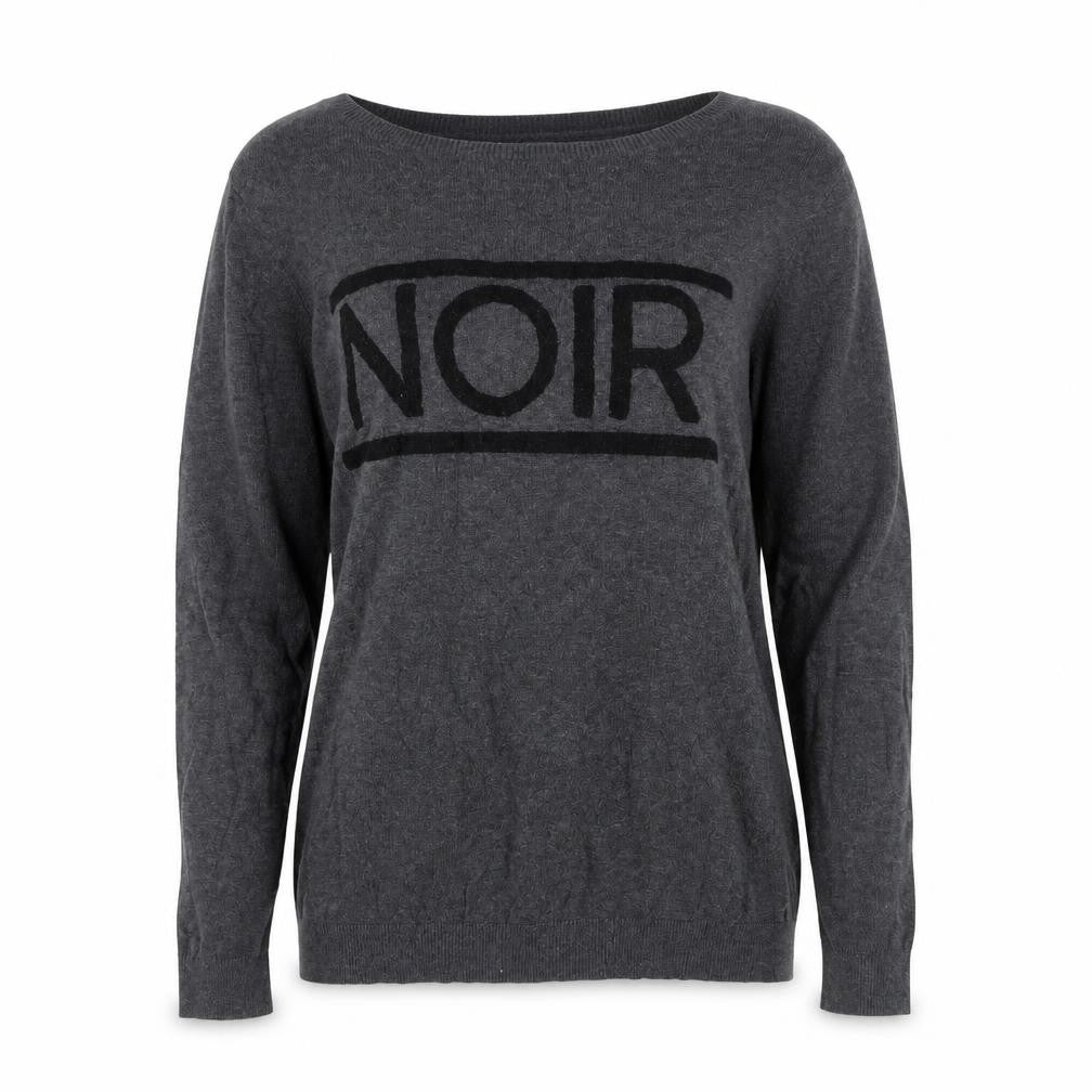 Warehouse Womens Grey NOIR Cotton Pullover Jumper Size 12