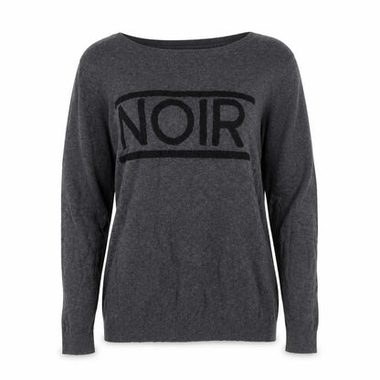 Warehouse Womens Grey NOIR Cotton Pullover Jumper Size 12