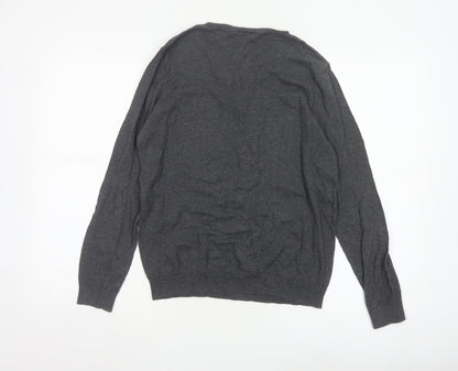 Warehouse Womens Grey NOIR Cotton Pullover Jumper Size 12