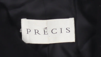 Precis Womens Black Wool Cashmere Pea Coat Size 10