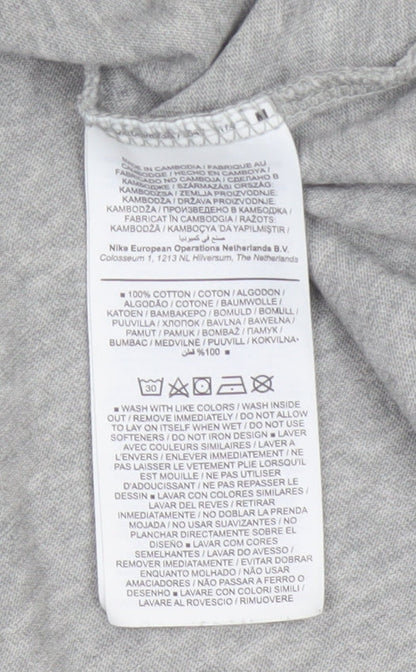 Nike Women’s Grey XS Relaxed Fit Cotton Sports T-Shirt