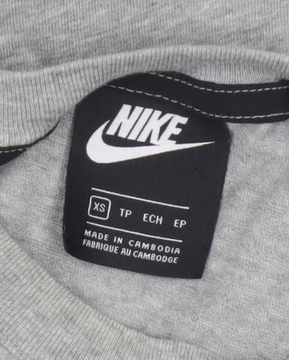 Nike Women’s Grey XS Relaxed Fit Cotton Sports T-Shirt
