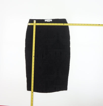 Sans Souci Women's Black Geometric Pencil Skirt Size S